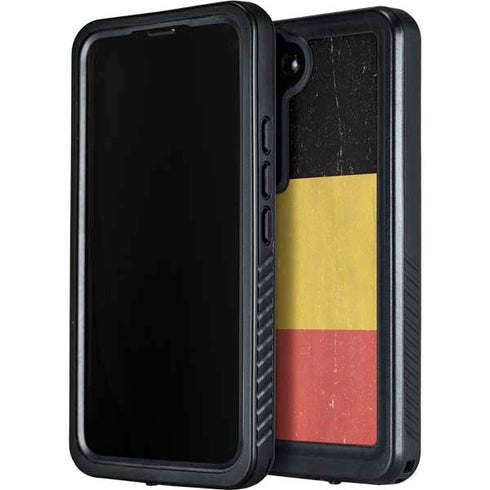 Belgium Flag Distressed Galaxy S24 Waterproof Case